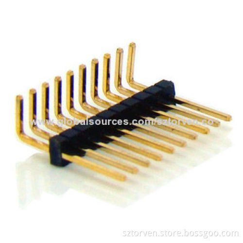 Pin Header, 1.27mm Pitch, Single Row, Right Angle DIP Type